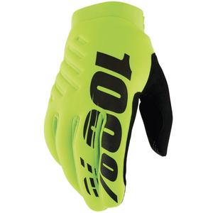 Motokros rokavice 100% - ZDA BRISKER rumeno-črne