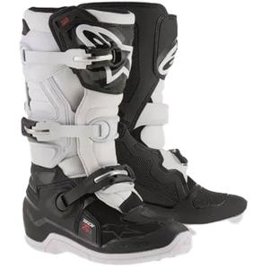 Otroški motoristični škornji Alpinestars Tech 7 S črno-beli