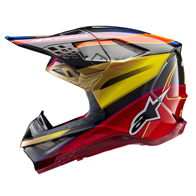 Alpinestars Supertech S-M10 Era zlato-rdeča motokros čelada