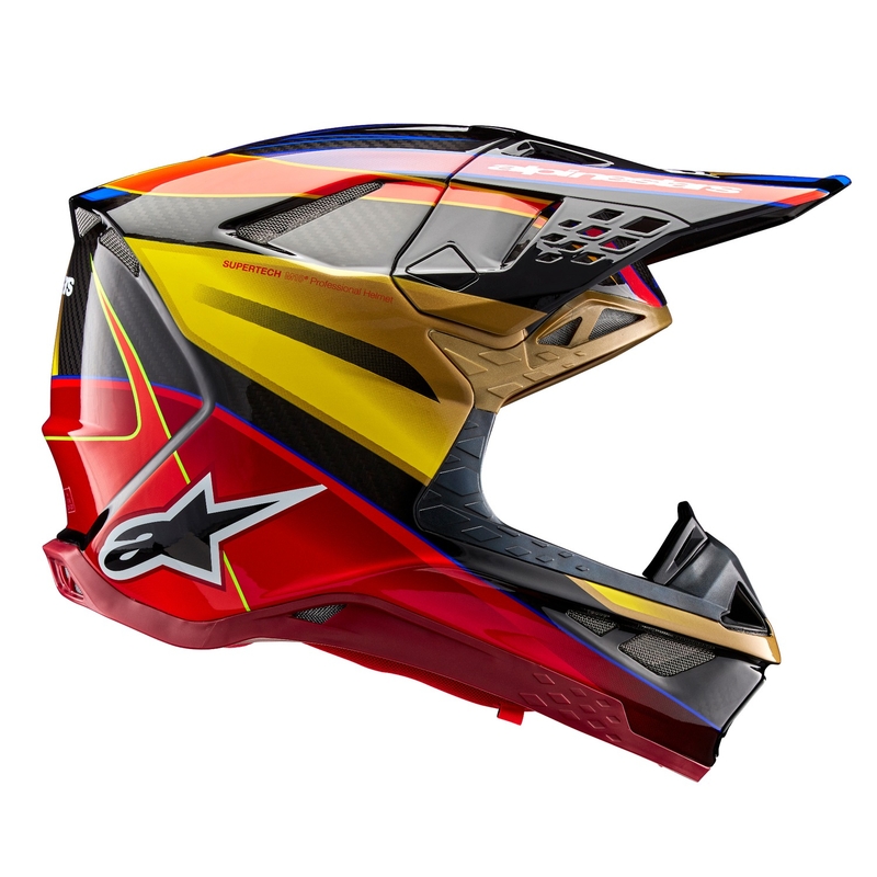 Alpinestars Supertech S-M10 Era zlato-rdeča motokros čelada