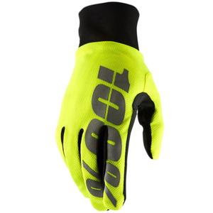 Motokros rokavice 100% HYDROMATIC neon rumene barve