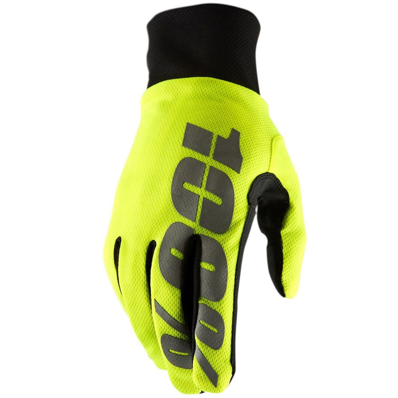 Motokros rokavice 100% HYDROMATIC neon rumene barve