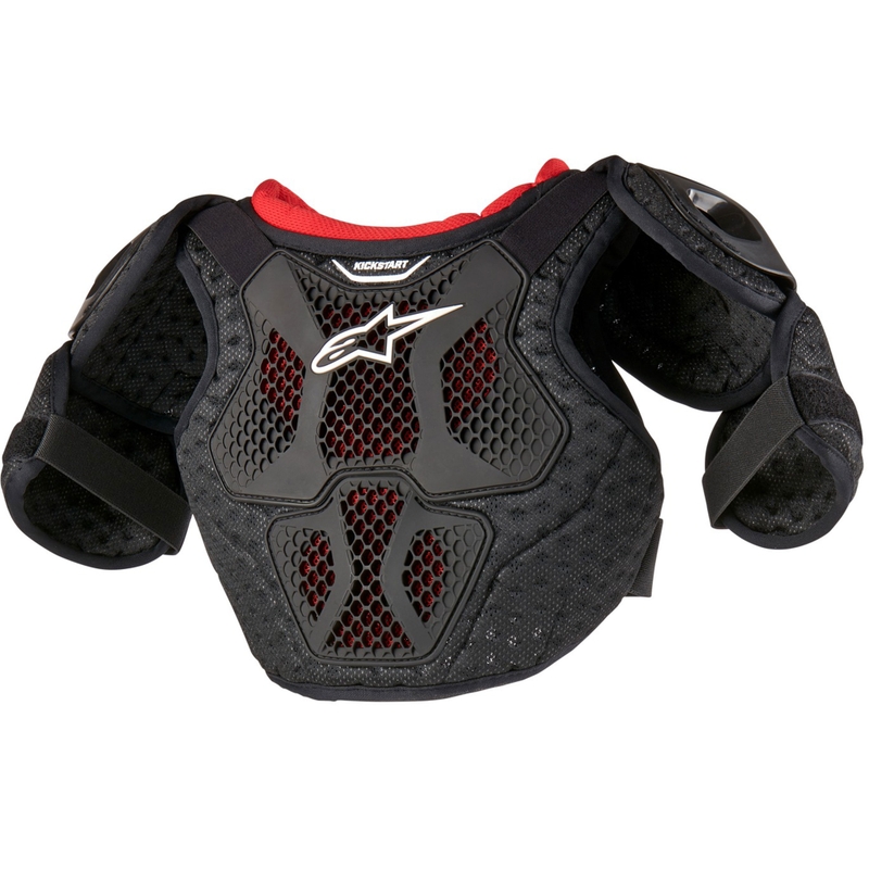 Otroški ščitnik za telo Alpinestars Bionic Kickstart črno-rdeč