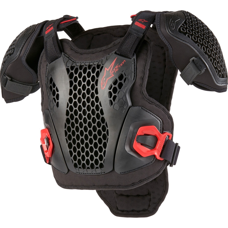 Ščitnik za prsi Alpinestars Bionic Action Youth črno-rdeč