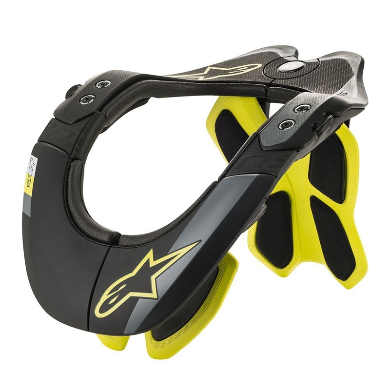 Ščitnik za vrat Alpinestars BNS Tech-2 črno-rumen fluo