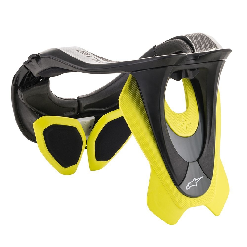Ščitnik za vrat Alpinestars BNS Tech-2 črno-rumen fluo