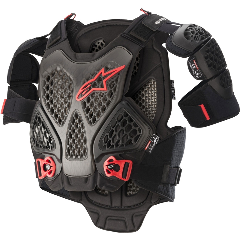 Ščitnik za telo Alpinestars A-6 črno-antracitno-rdeč