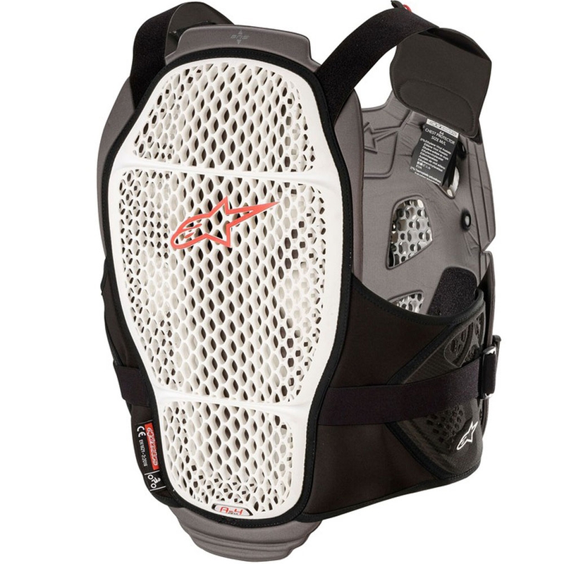 Ščitnik za prsi Alpinestars A-4 MAX belo-antracitno-rdeč