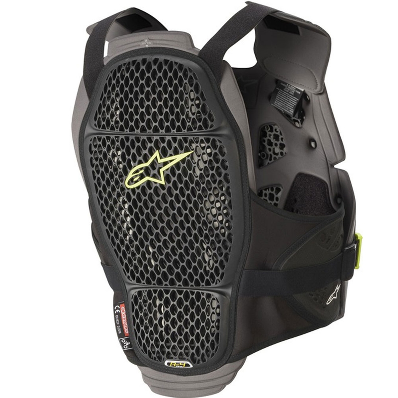 Ščitnik za prsi Alpinestars A-4 MAX črno-antracitno-fluo rumen