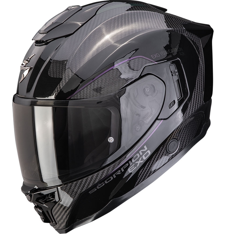 Moto čelada Scorpion EXO-1500 Carbon Air Mundi s polnim obrazom, črna-kameleonska