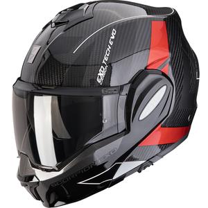 Scorpion EXO-TECH EVO Carbon CAD preklopna motoristična čelada črno-rdeča