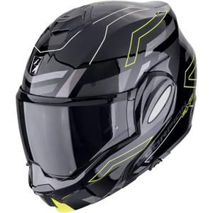 Motoristična čelada na preklop Scorpion EXO-TECH EVO CONQUER črno-fluo rumena