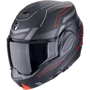 Motoristična čelada na preklop Scorpion EXO-TECH EVO CONQUER mat črno-rdeča