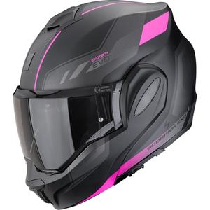 Scorpion EXO-TECH EVO Socius preklopna motoristična čelada mat črno-roza