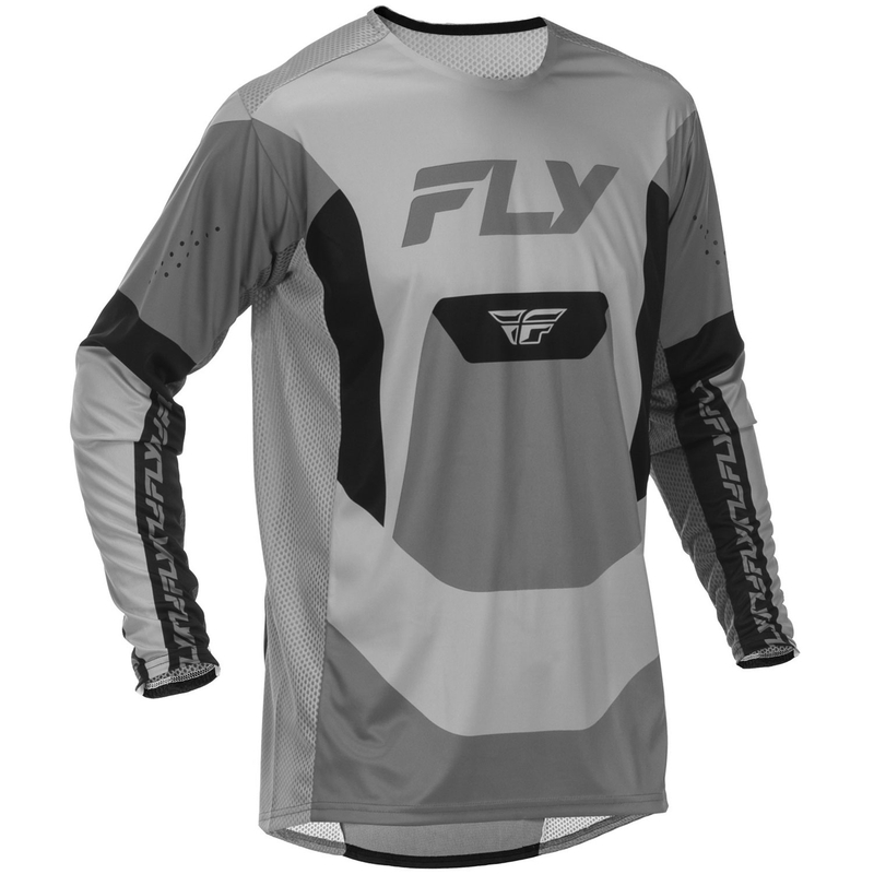 Motokros dres FLY Racing Lite sivo-črn