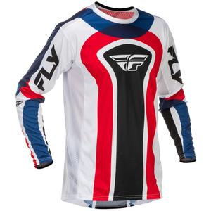Motokros dres FLY Racing Lite USA rdeče-belo-moder