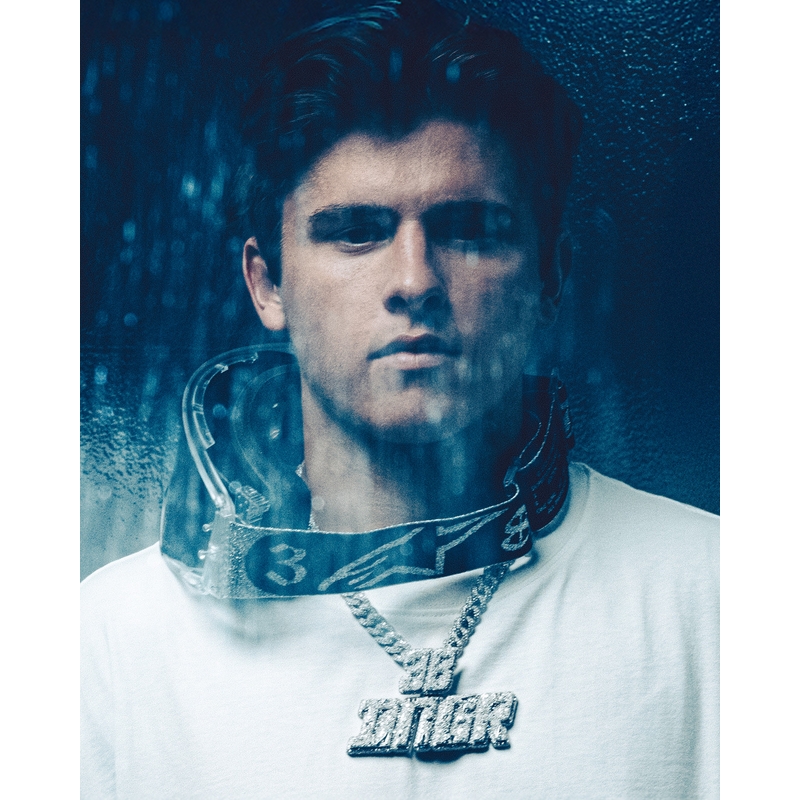 Motokros očala Alpinestars Supertech Vision DNGR38 XXV črno-srebrna z zrcalnim srebrnim pleksi steklom