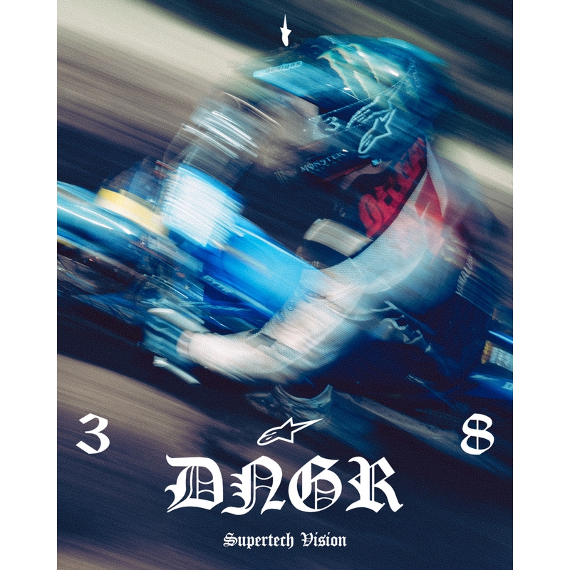 Motokros očala Alpinestars Supertech Vision DNGR38 XXV črno-srebrna z zrcalnim srebrnim pleksi steklom
