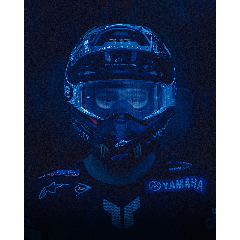 Motokros očala Alpinestars Supertech Vision DNGR38 XXV črno-srebrna z zrcalnim srebrnim pleksi steklom