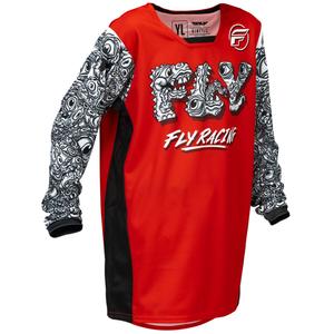 Otroški motokros dres FLY Racing KINETIC MUTANT rdeče-belo-črn