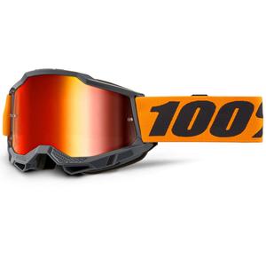 Motokros očala 100% Accuri 2 oranžna z rdečim pleksi steklom