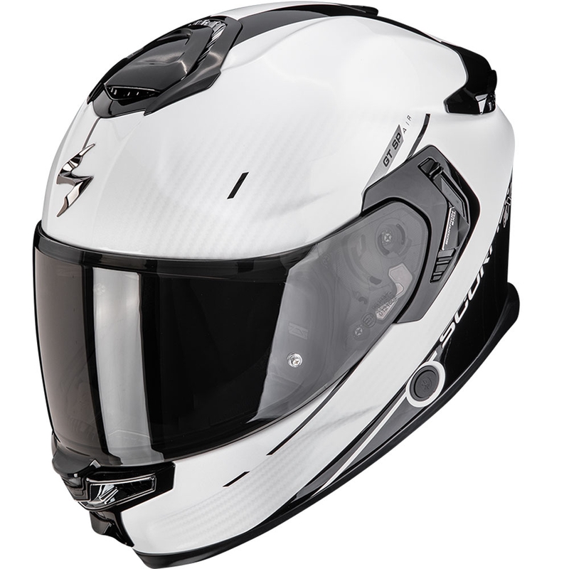 Moto čelada Scorpion EXO-GT SP Air Asphalt Full Face biserno bela-črna