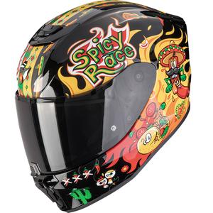 Otroška motoristična čelada Scorpion EXO-JNR Air Yucatan črno-rumeno-rdeča