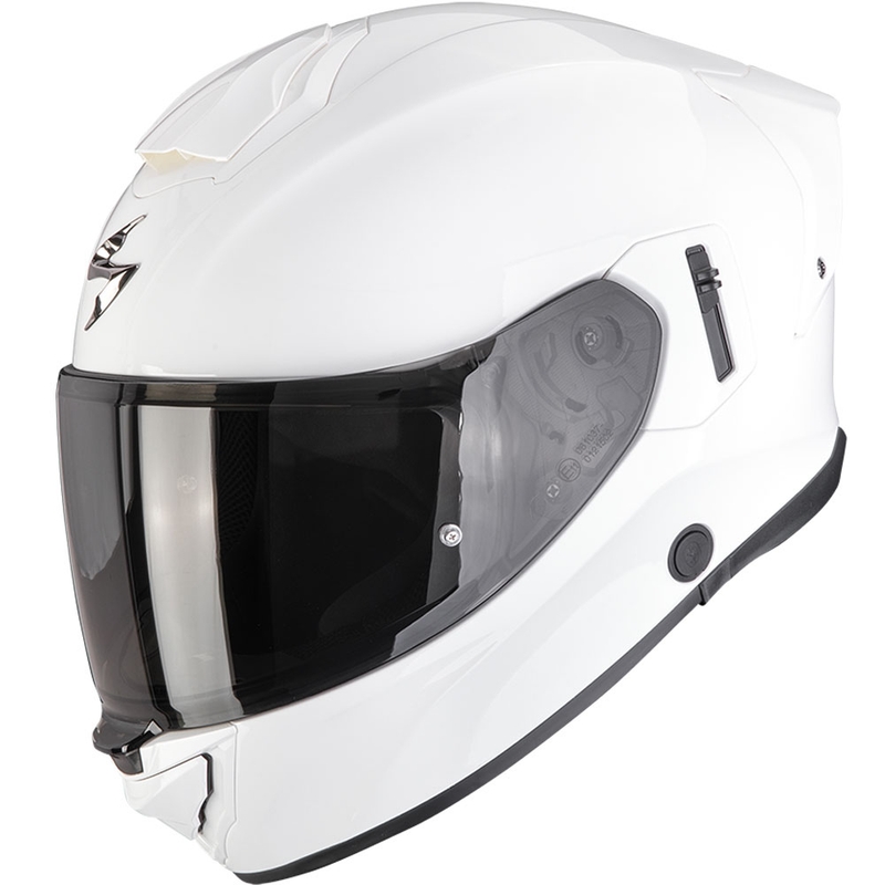 Scorpion EXO-530 Air Solid motoristična čelada z integriranim obrazom, bela