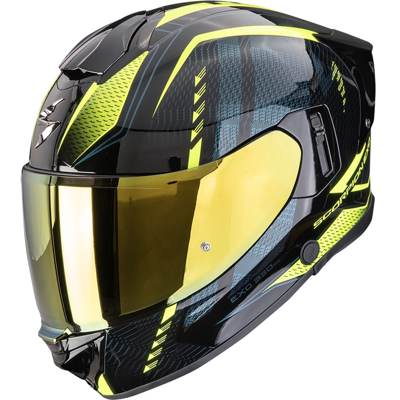 Scorpion EXO-530 Air Theras motoristična čelada z integriranim obrazom črno-fluo rumena