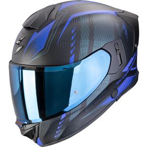 Scorpion EXO-530 Air Theras motoristična čelada z integriranim obrazom, mat črno-modra