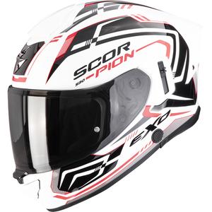 Scorpion EXO-530 Air Slope motoristična čelada z integriranim obrazom, bela-črna-rdeča