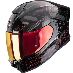 Scorpion EXO-530 Air Fond integralna motoristična čelada, kovinsko črno-rdeča