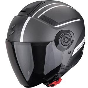 Odprta motoristična čelada Scorpion EXO-CITY II Cosmos mat srebrno-bela