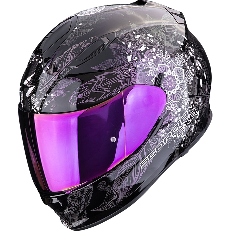 Scorpion EXO-491 Dream motoristična čelada z integriranim obrazom, črna, kameleon