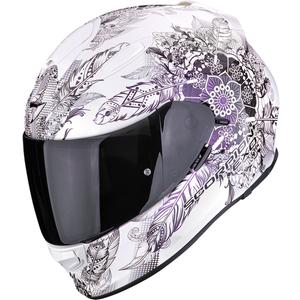 Scorpion EXO-491 Dream motoristična čelada z integriranim obrazom, bela, kameleon