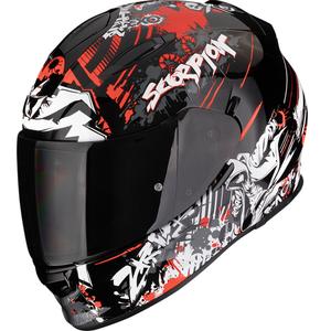 Scorpion EXO-491 Spector motoristična čelada z integriranim obrazom črno-rdeča