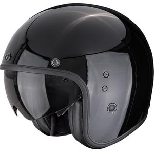 Moto čelada Scorpion Belfast EVO Solid z odprtim obrazom, črna