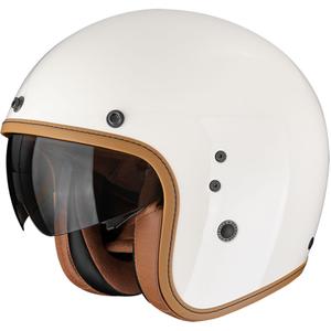Moto čelada Scorpion Belfast EVO Luxe z odprtim obrazom, kremna