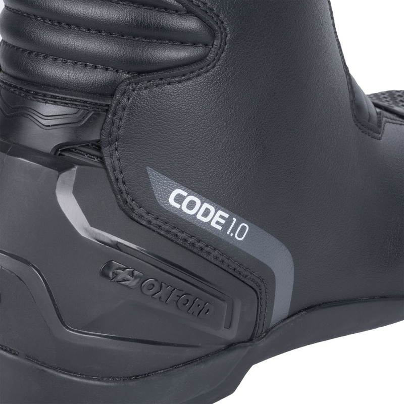 Moto škornji Oxford Code 1.0 D2D črne barve