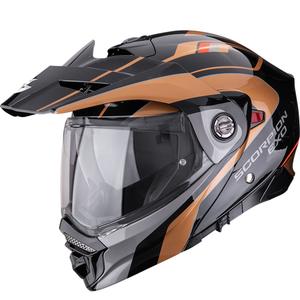 Enduro motoristična čelada Scorpion ADX-2 Kamps črno-bakrena