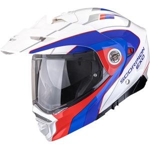 Enduro motoristična čelada Scorpion ADX-2 Kamps belo-rdeče-modra