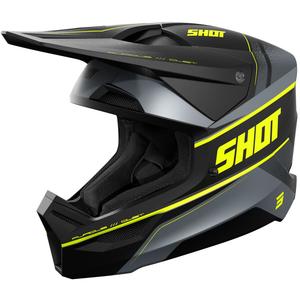 Motokros čelada Shot Furious Dust mat fluo rumena