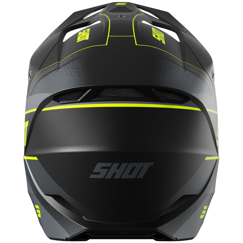 Motokros čelada Shot Furious Dust mat fluo rumena