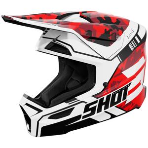 Motokros čelada Shot Furious Flash sijajno rdeča