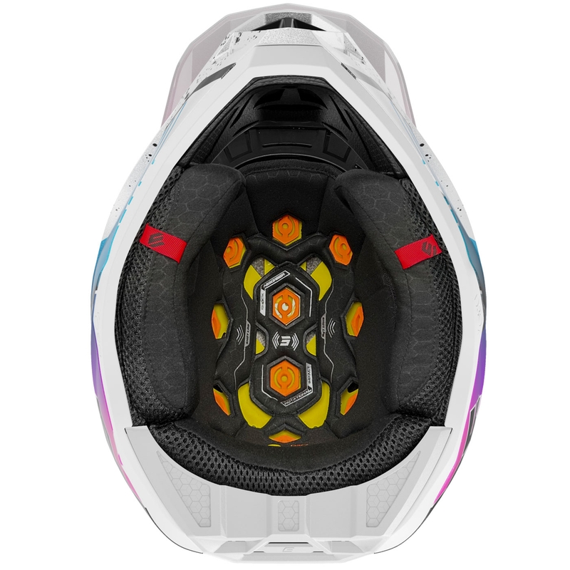 Motokros čelada Shot Lite Racing biserno bela-roza