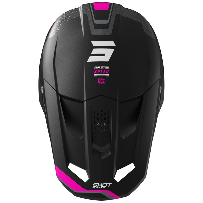 Motokros čelada Shot Speed Atomic mat roza