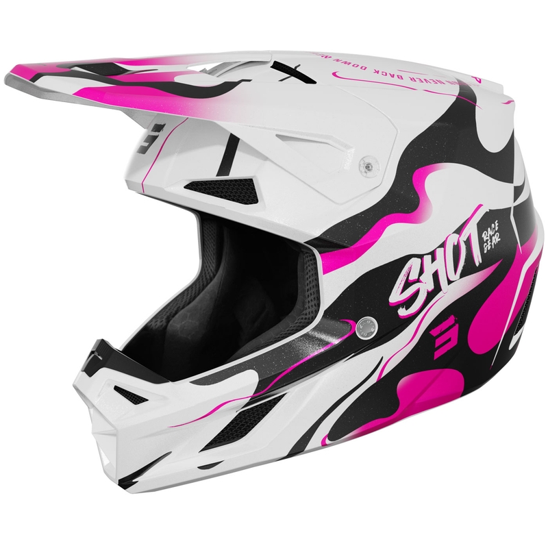 Čelada za motokros Shot Speed Beast biserno roza