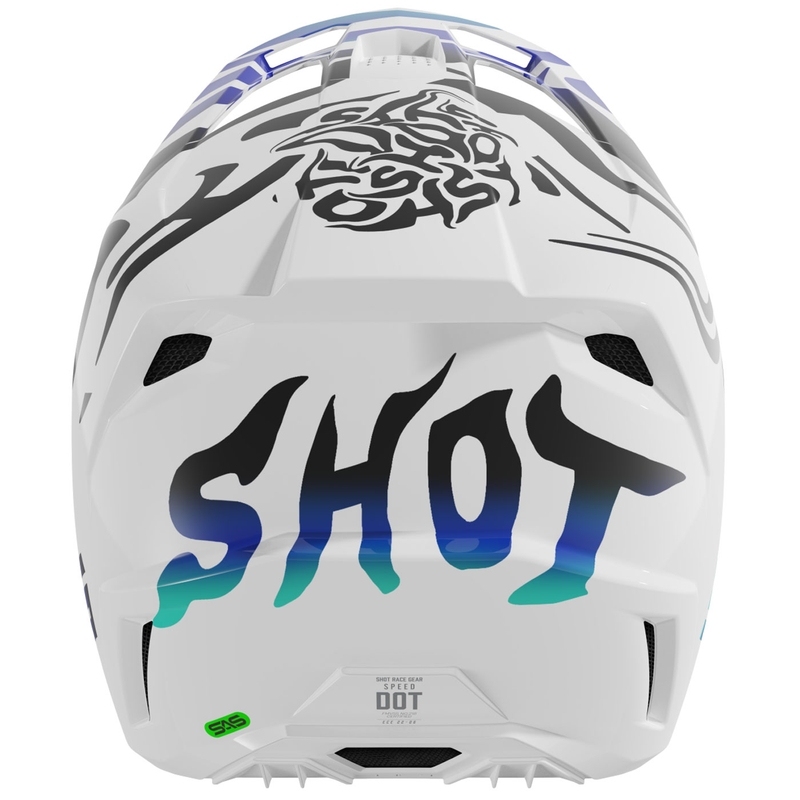 Motokros čelada Shot Speed Ghost sijajno modra