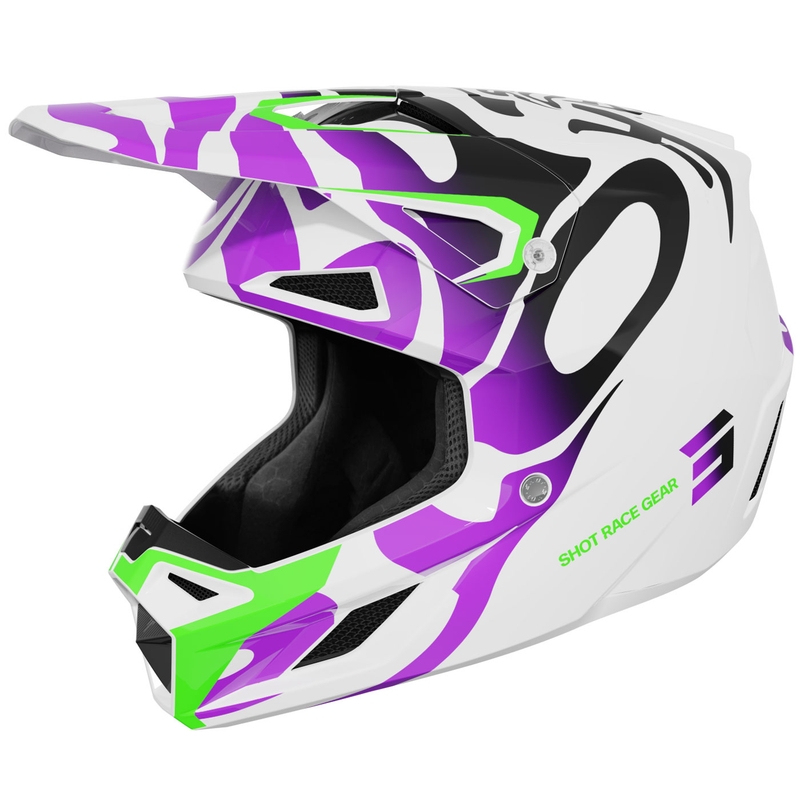 Motokros čelada Shot Speed Ghost sijajno vijolična