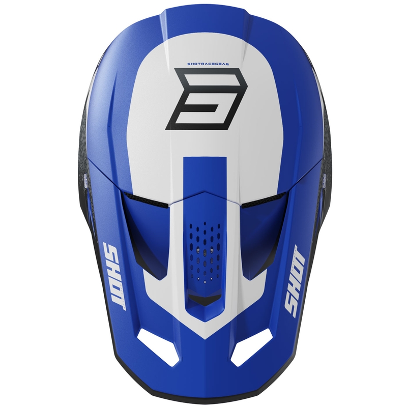 Motokros čelada Shot Speed Hybrid mat modra